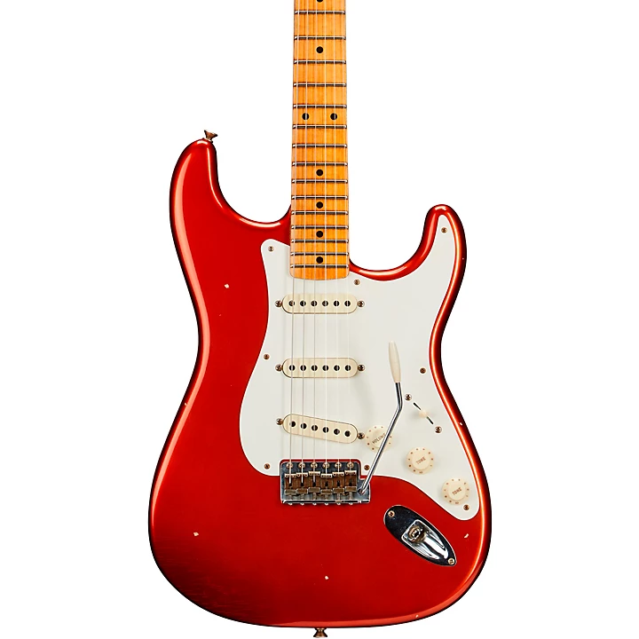 Limited Edition 56 Stratocaster Relic Electric Guitar Super Faded Aged Candy Apple Red