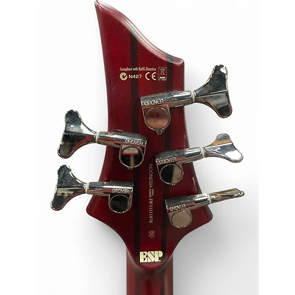 ESP Used ESP LTD B335 5 String Trans Red Electric Bass Guitar.gc