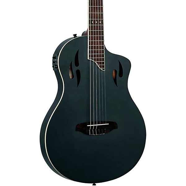 Ortega RTPSTD Nylon String Acoustic Electric Guitar Satin Black