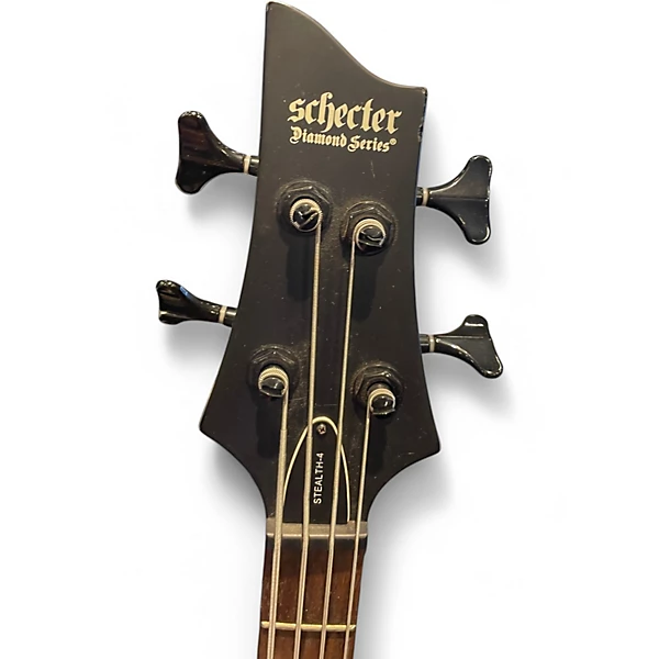 Schecter Guitar Research Used Schecter Guitar Research Stiletto Stealth 4 Black Electric Bass Guitar