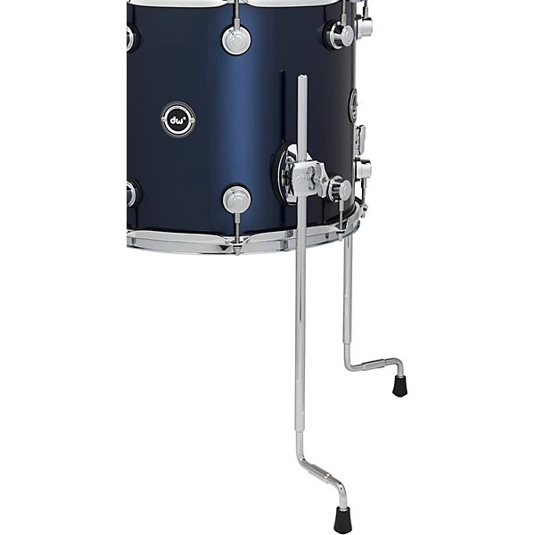 Wireless Acoustic Electronic Convertible 4 Piece Drum Set Bundle with 20 Bass Drum Cymbals and Hardware Lacquer Custom Specialty Midnight Blue Metallic