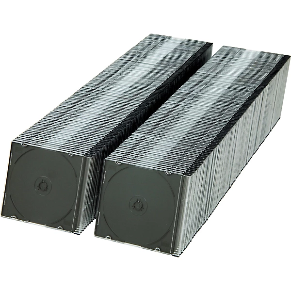 52 mm Slim CD DVD Jewel Cases 200 pack
