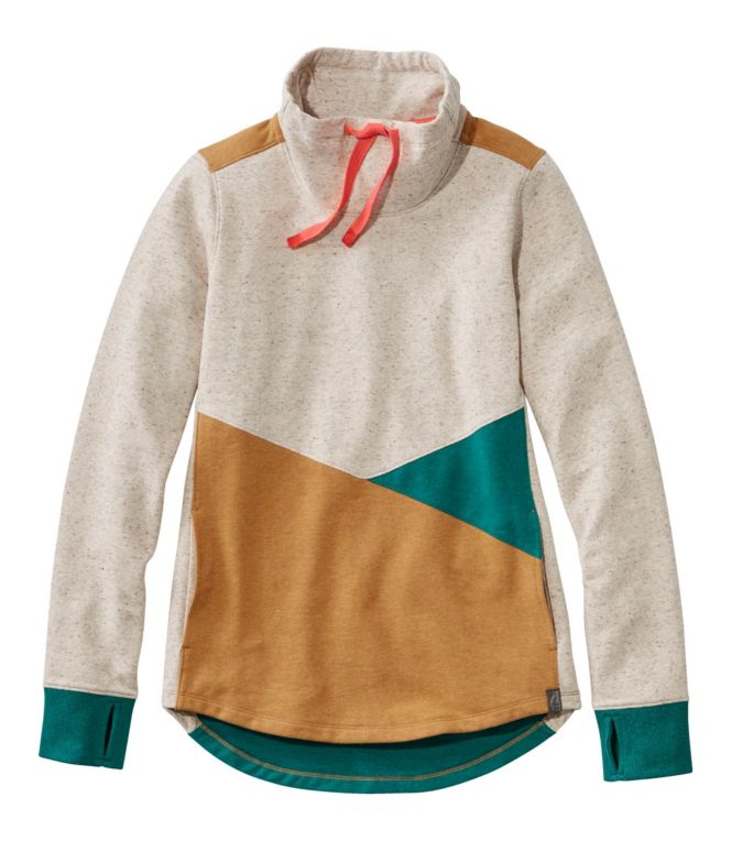Women's L.L.Bean Cozy Mixed-Knit Pullover, Colorblock