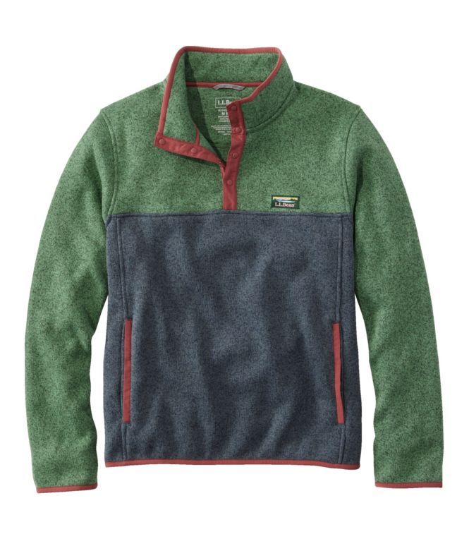 Men's L.L.Bean Sweater Fleece Pullover, Colorblock
