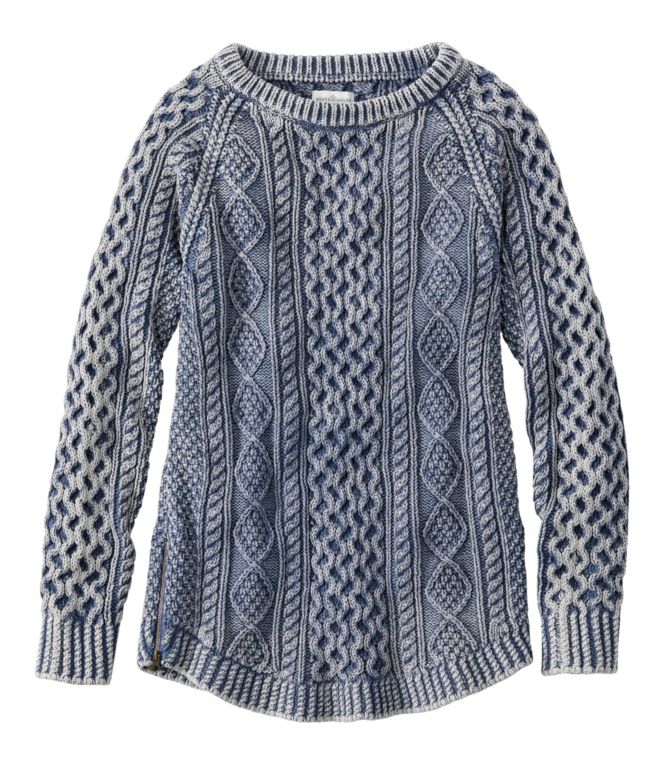 Women's Signature Cotton Fisherman Tunic Sweater, Washed