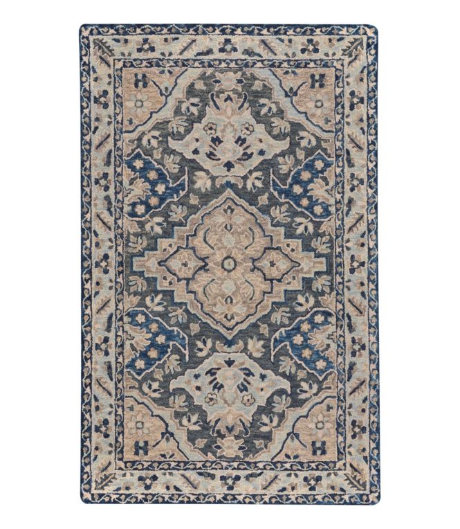 Diamond Floral Wool Tufted Rug