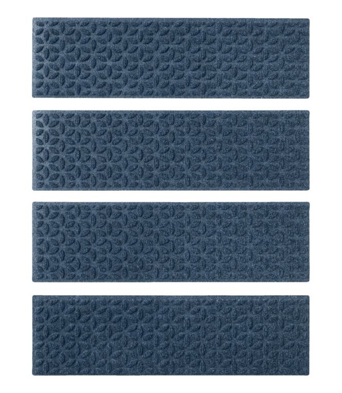 Heavyweight Waterhog Mat, Stair Treads, Set of Four, Blooming Circles