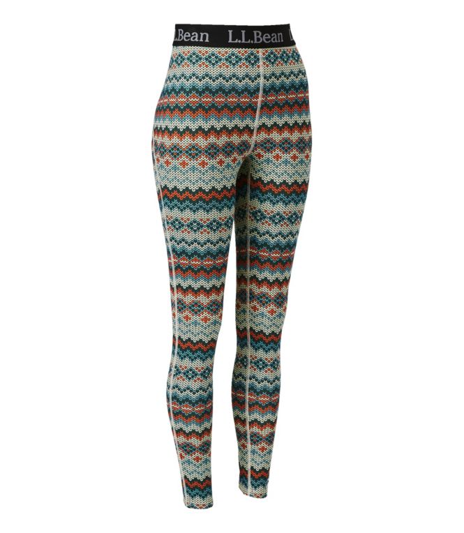 Women's L.L.Bean Lightweight Base Layer Pants, Print