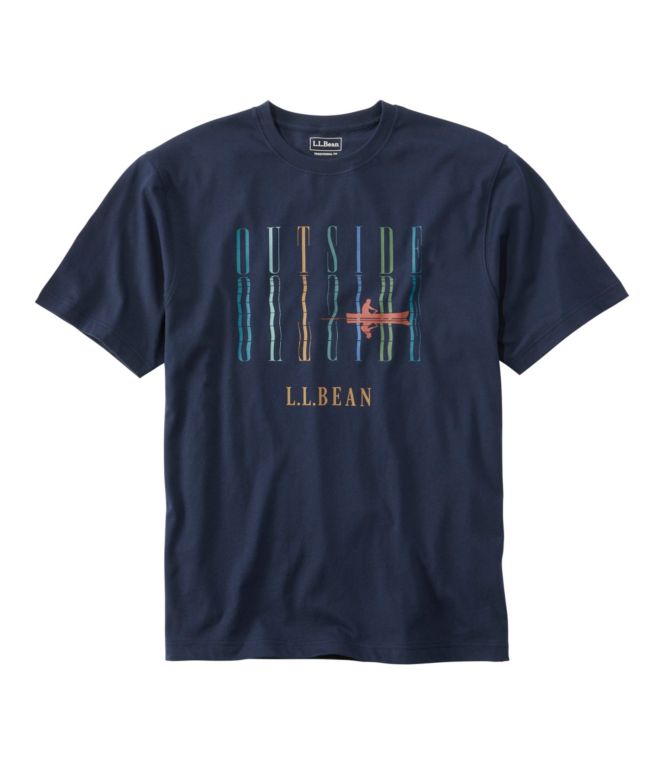 Men's Carefree Unshrinkable Tee, L.L.Bean Logo, Short-Sleeve
