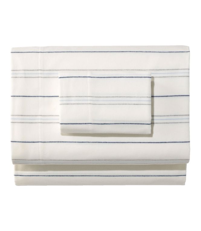 Organic Flannel Sheet Collection, Stripe