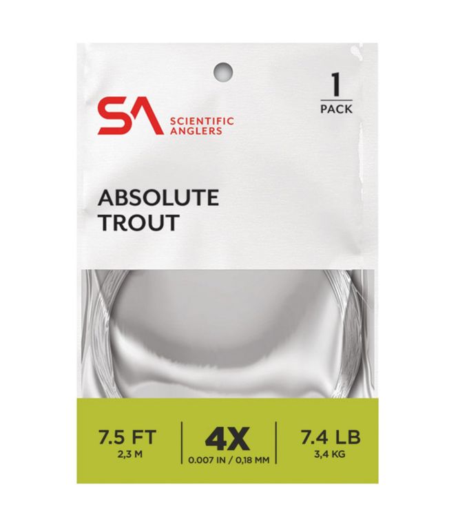 Scientific Anglers Absolute Trout Leader, 7.5'