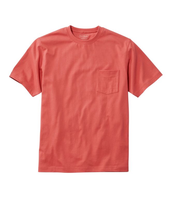 Men's Carefree Unshrinkable Tee with Pocket, Traditional Fit