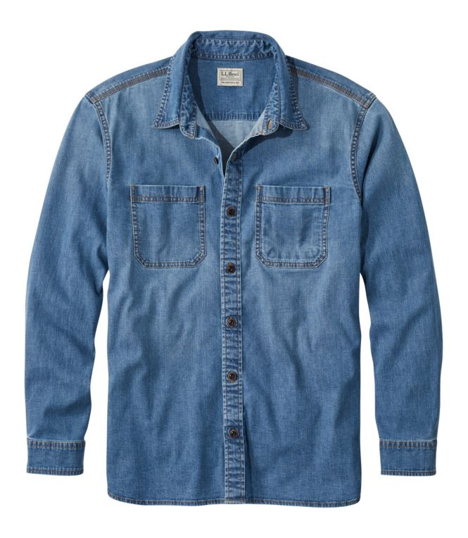 Men's BeanFlex® Denim Shirt, Traditional Untucked Fit