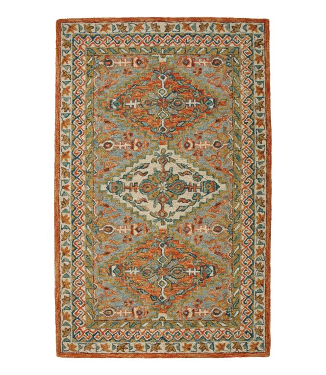 Bordered Medallion Wool Tufted Rug