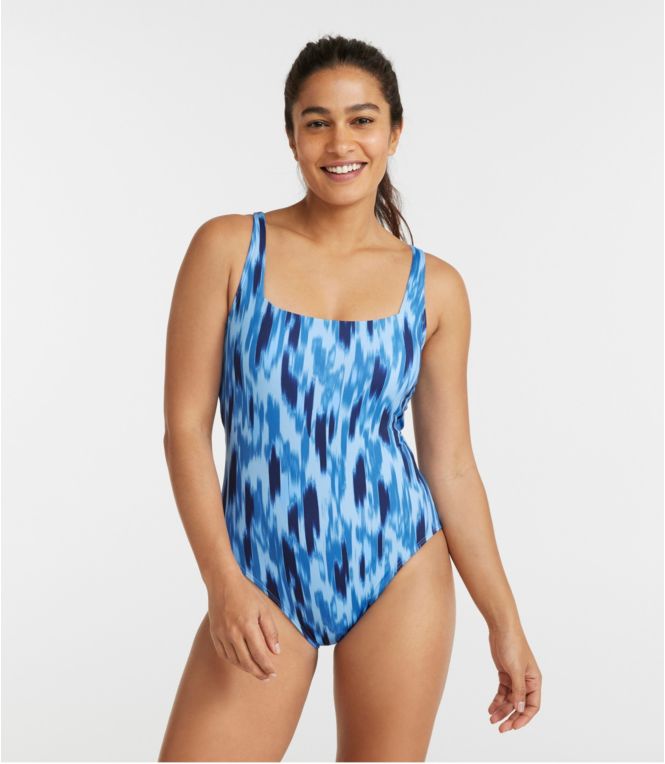 Women's New Currents Swimwear, Squareneck Tanksuit, Print