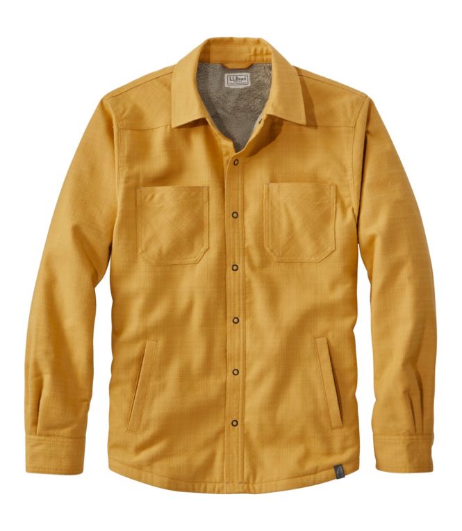 Men's Katahdin Performance Flannel Shirt-Jacket, Hi-Pile Fleece-Lined Solid