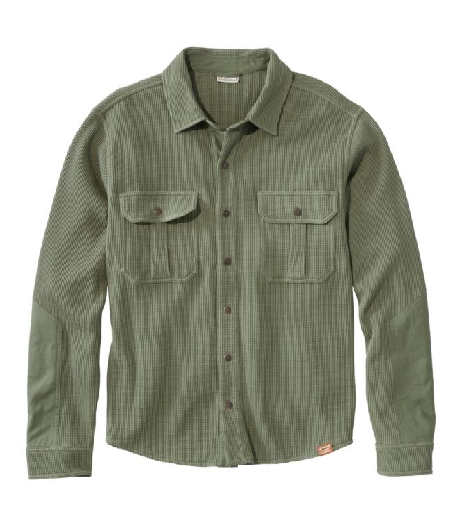 Men's BeanBuilt Waffle Overshirt, Traditional Untucked Fit