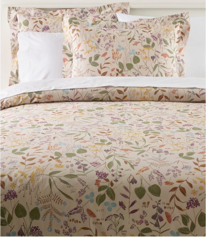 Birch Floral Percale Comforter Cover Collection