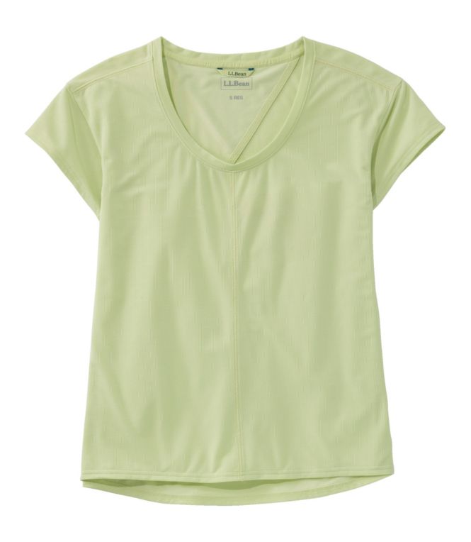 Women's Ribbed Performance Tee, Short-Sleeve