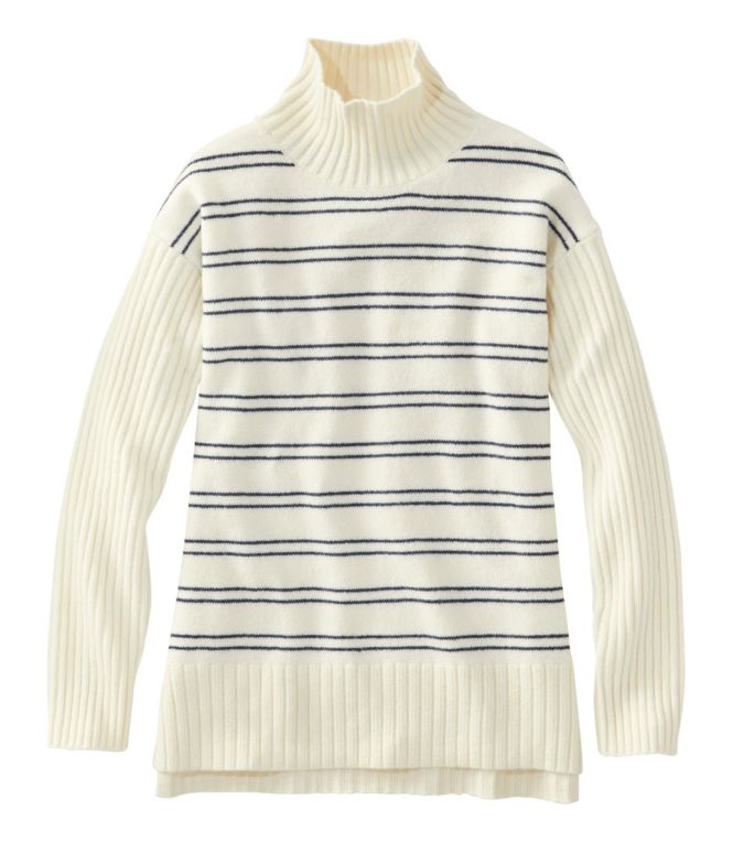 Women's The Essential Sweater, Turtleneck Stripe
