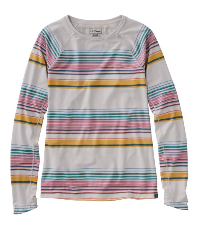 Women's Everyday SunSmart® Tee, Crewneck Long-Sleeve Stripe