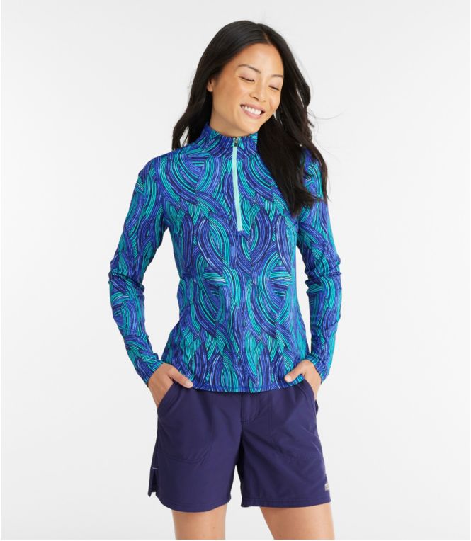 Women's SunSmart® UPF 50+ Sun Shirt, Quarter-Zip Print