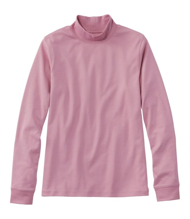 Women's L.L.Bean Interlock Mock-Turtleneck, Long-Sleeve