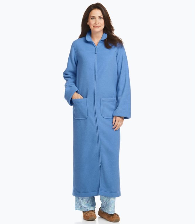 Women's Winter Fleece Robe, Zip-Front