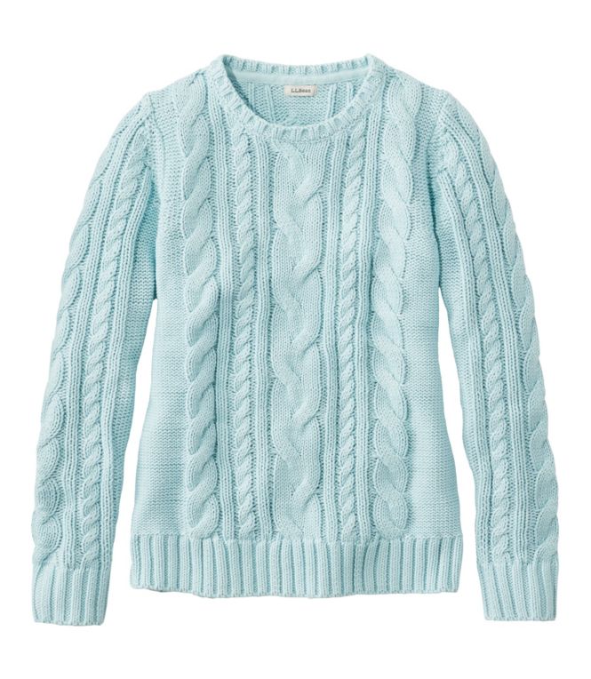 Women's Double L® Cable Sweater, Crewneck