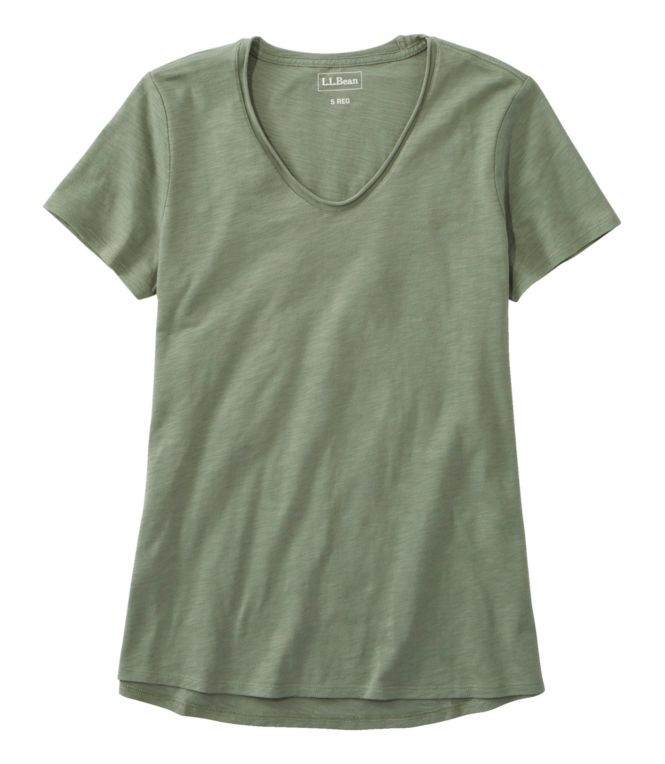 Women's Organic Cotton Tee, V-Neck Short-Sleeve