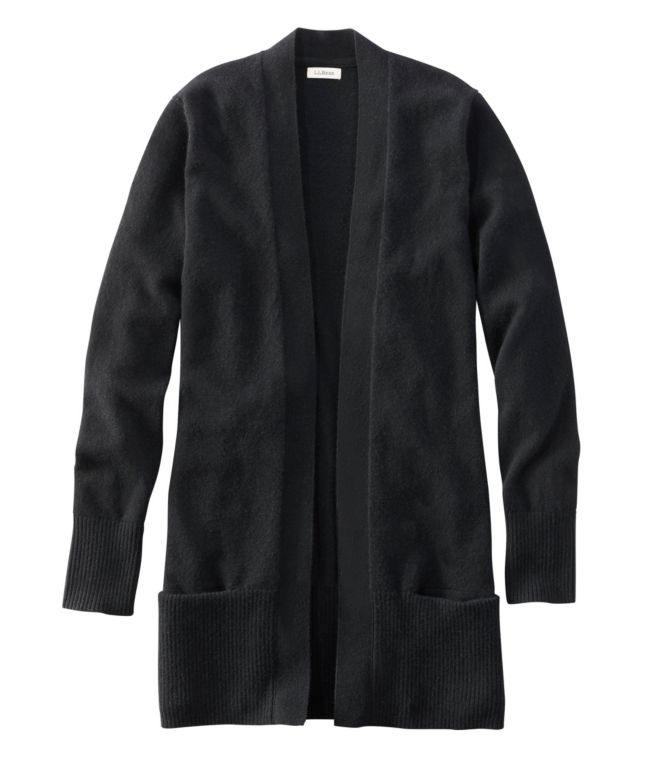 Women's Classic Cashmere Open Cardigan with Pocket