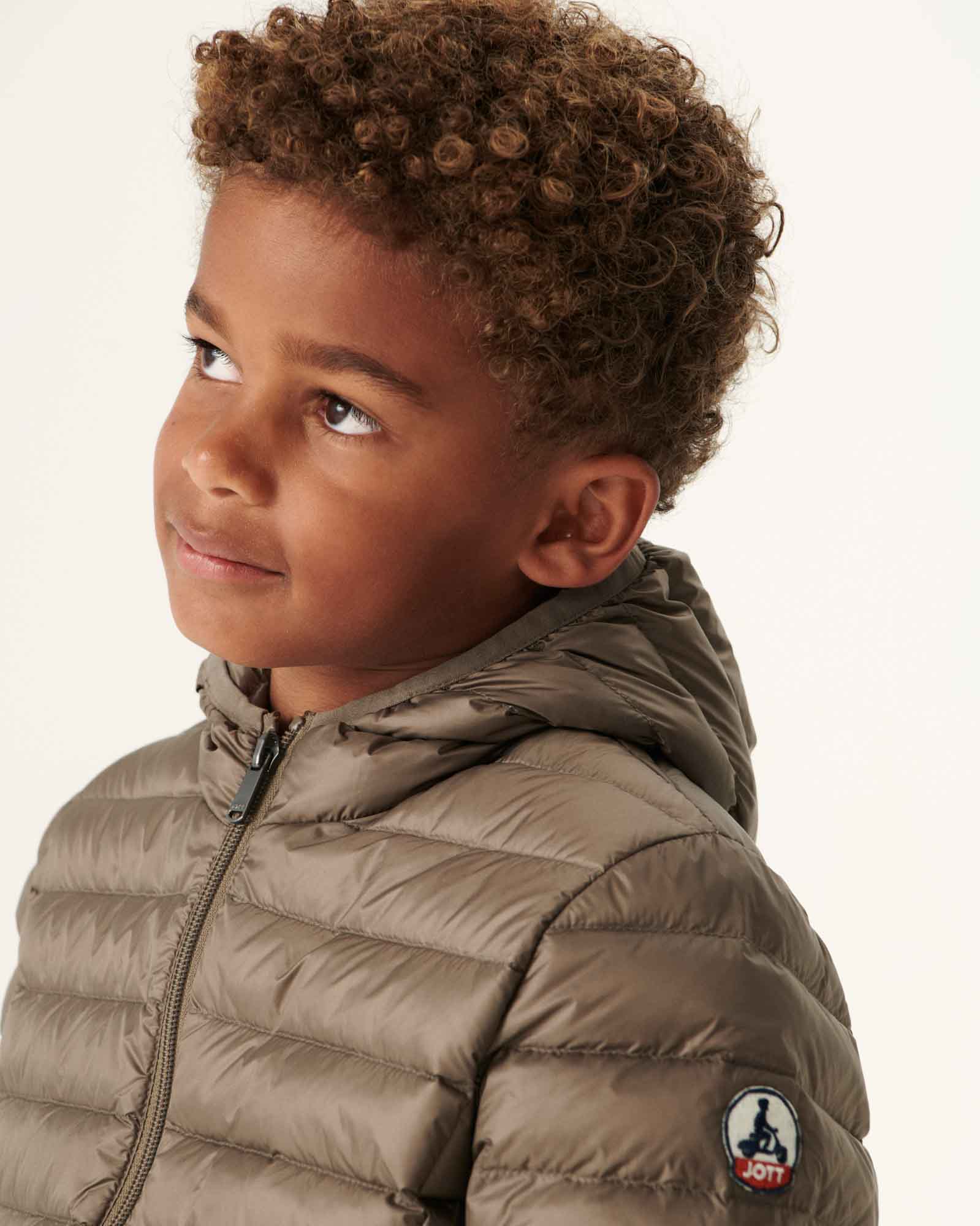 Children's lightweight hooded puffer jacket Red Hugo