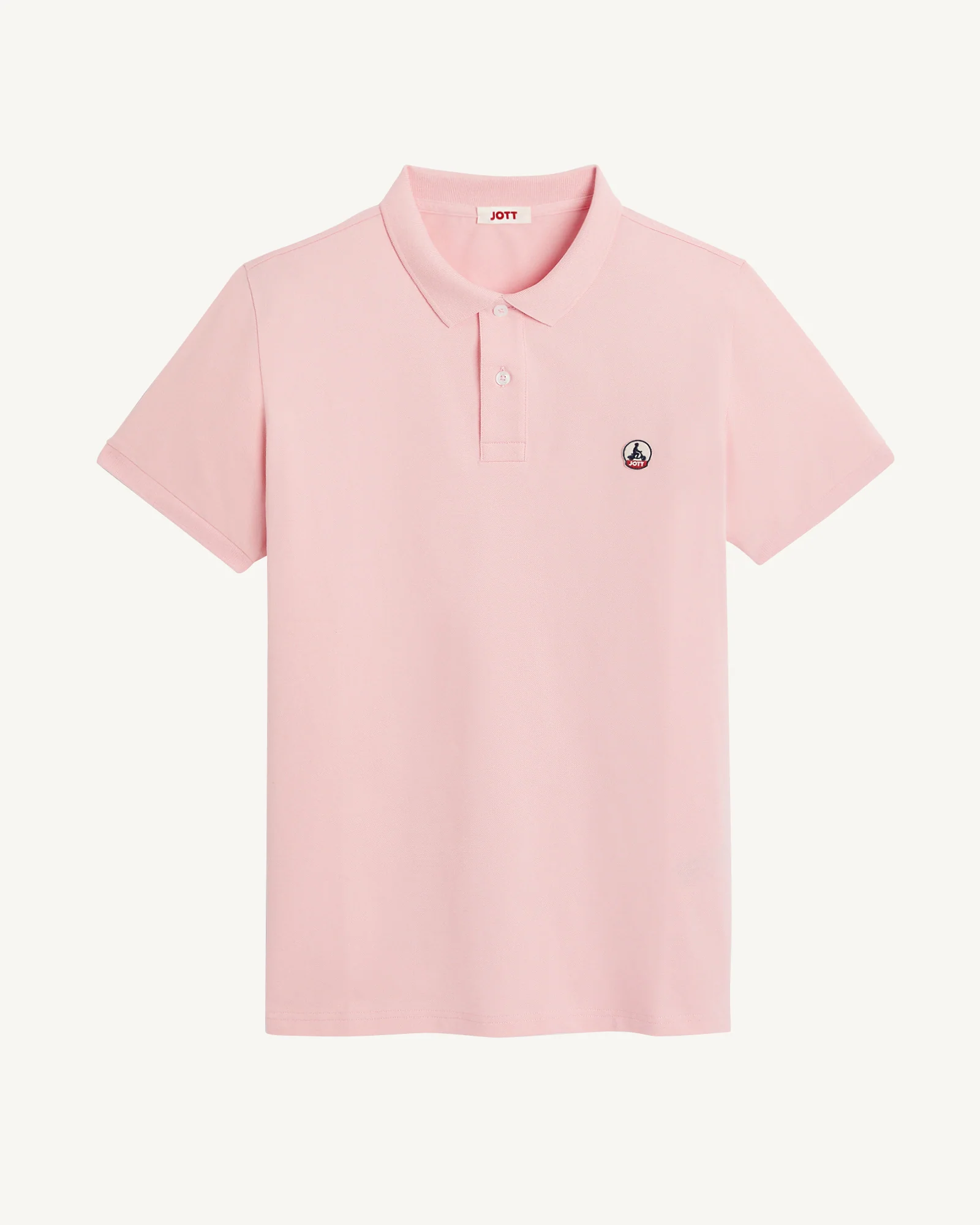 Polo shirt in organic cotton Peach pink Marbella