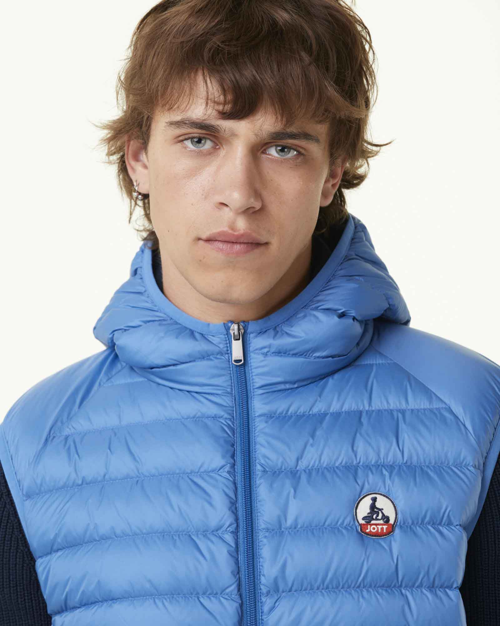 Marine Pat hooded Sleeveless down jacket