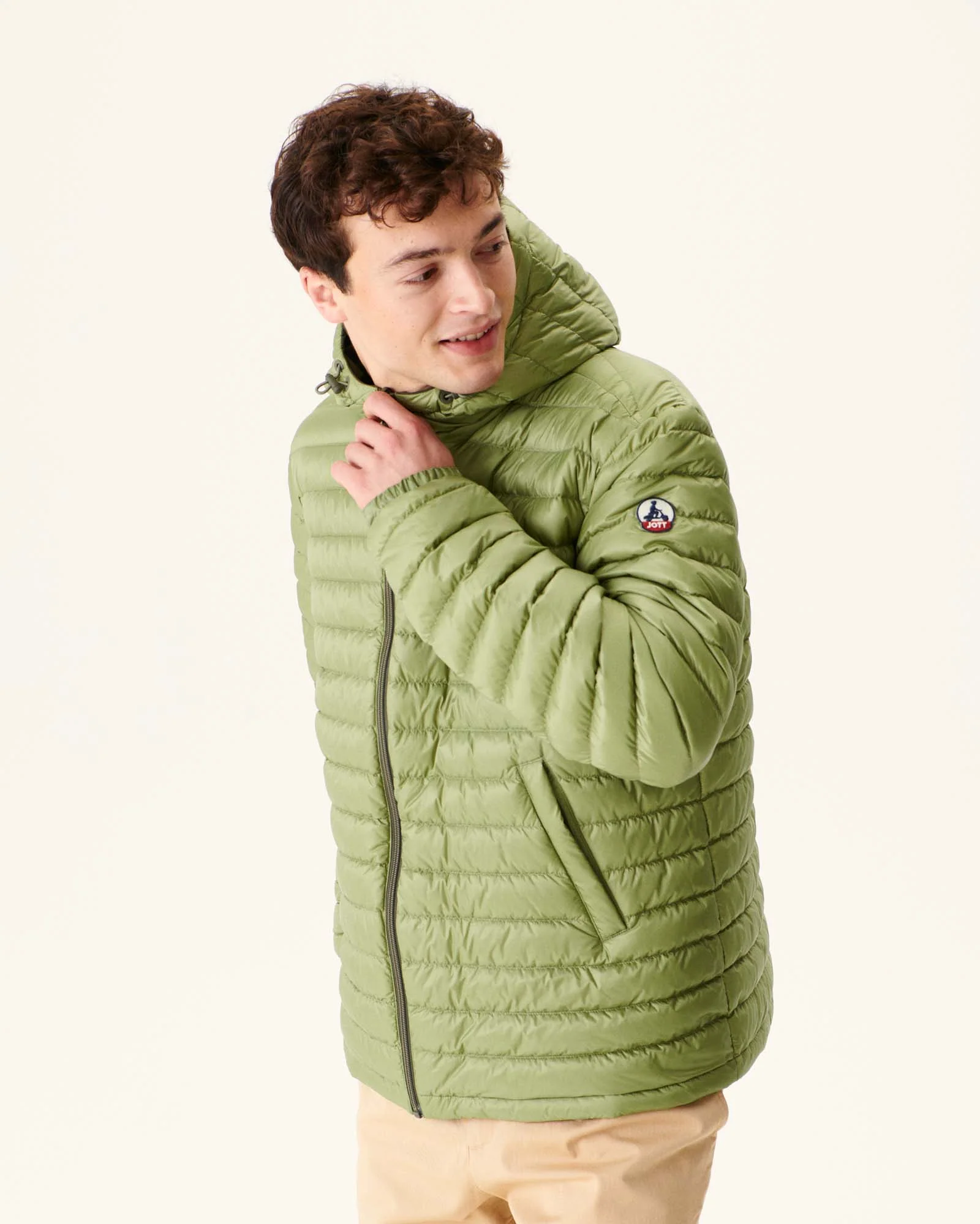 Reversible hooded puffer jacket Black Bergen