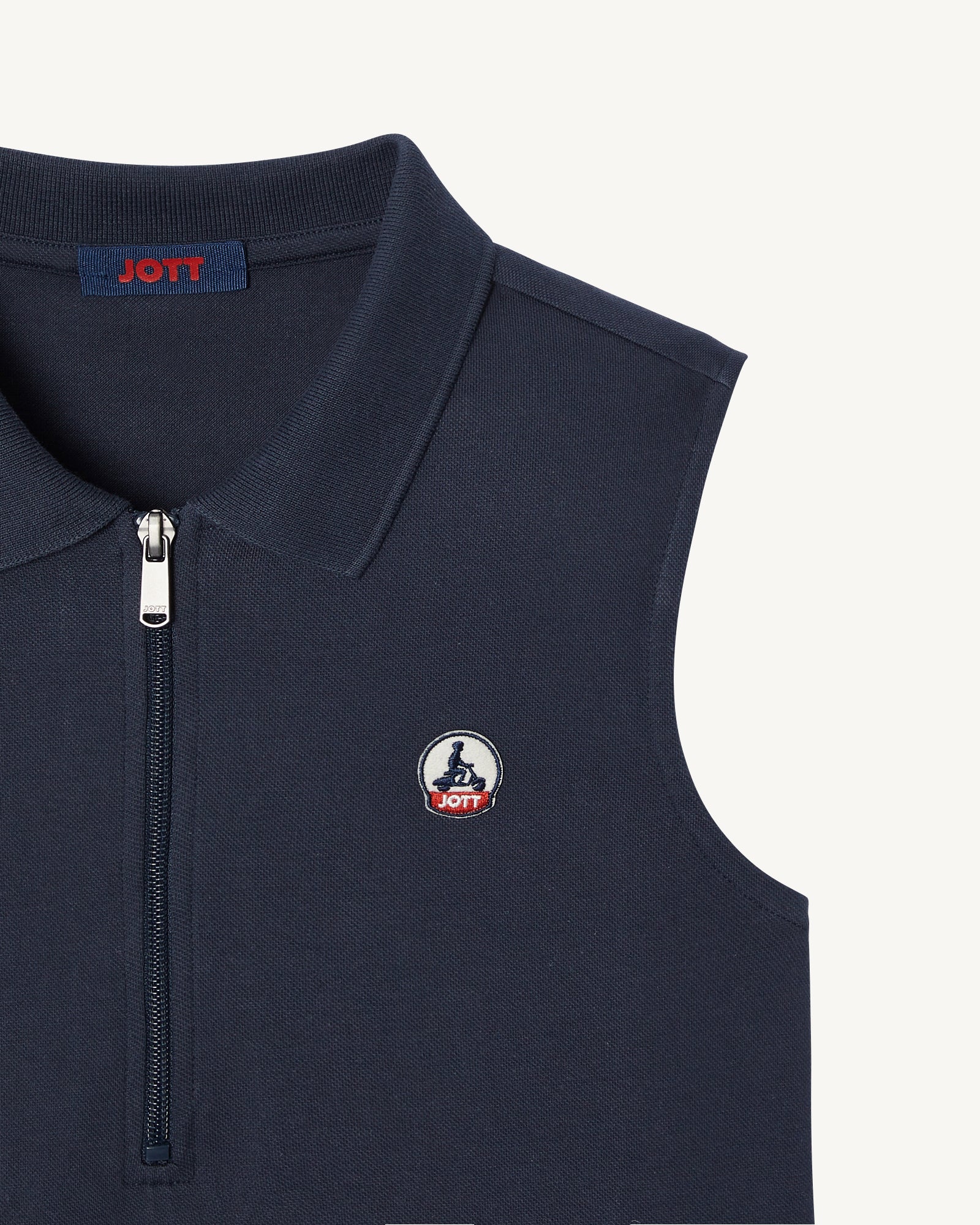 Sleeveless polo dress in organic cotton White Esmeralda