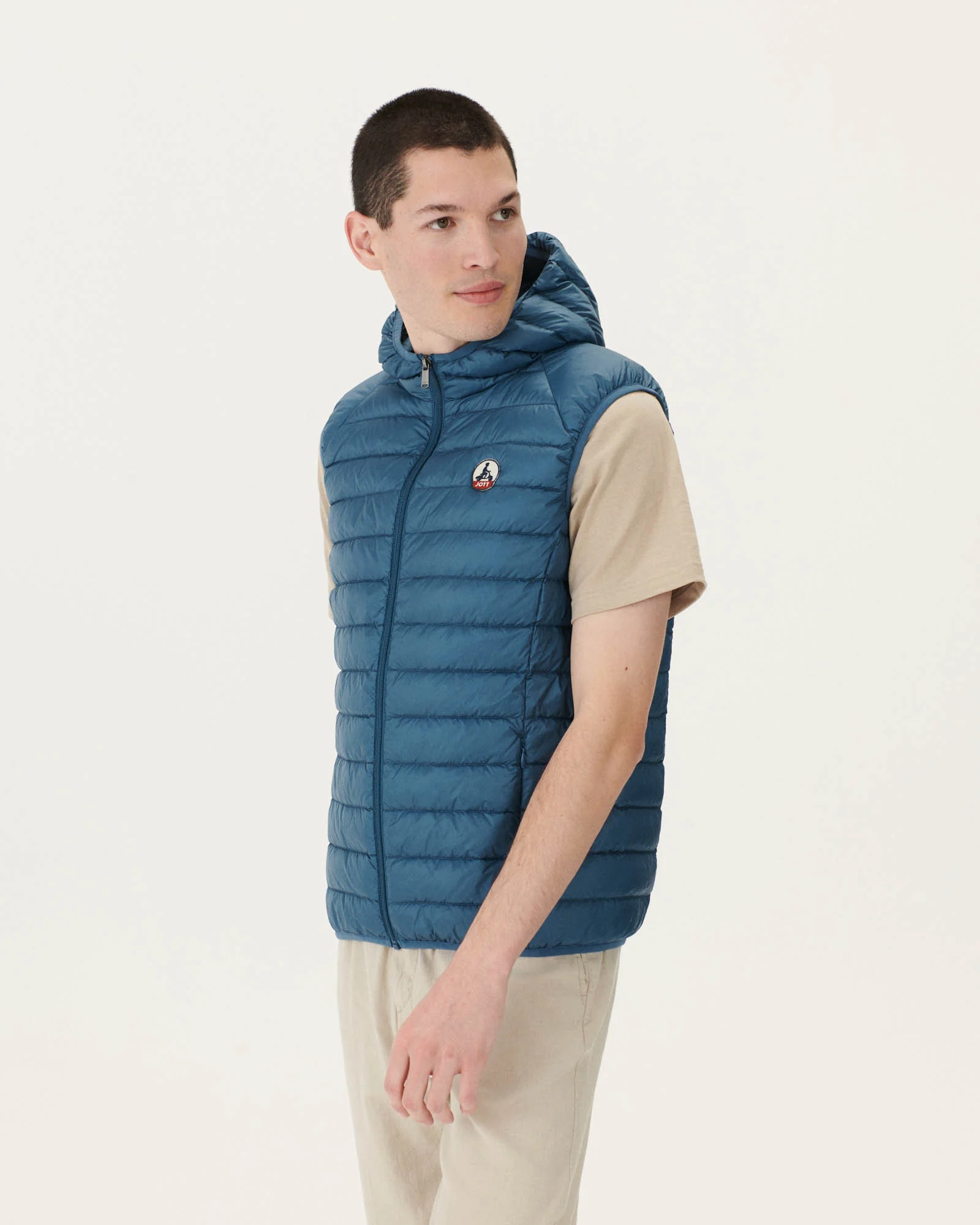 Marine Pat hooded Sleeveless down jacket