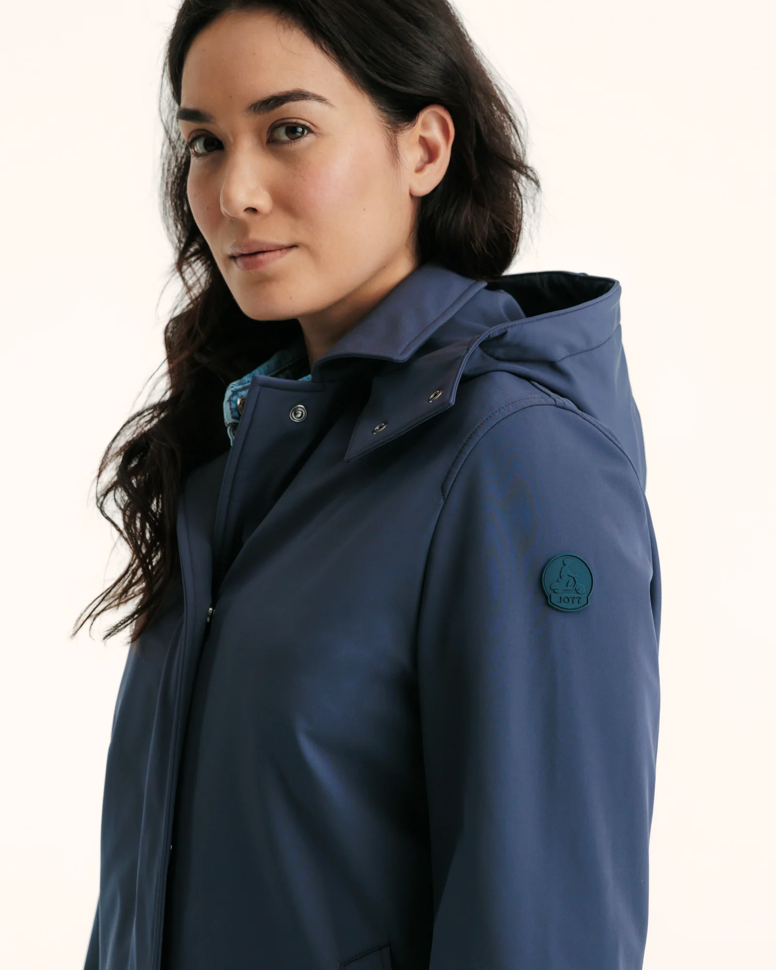 Raincoat with removable hood Marine Corinthe