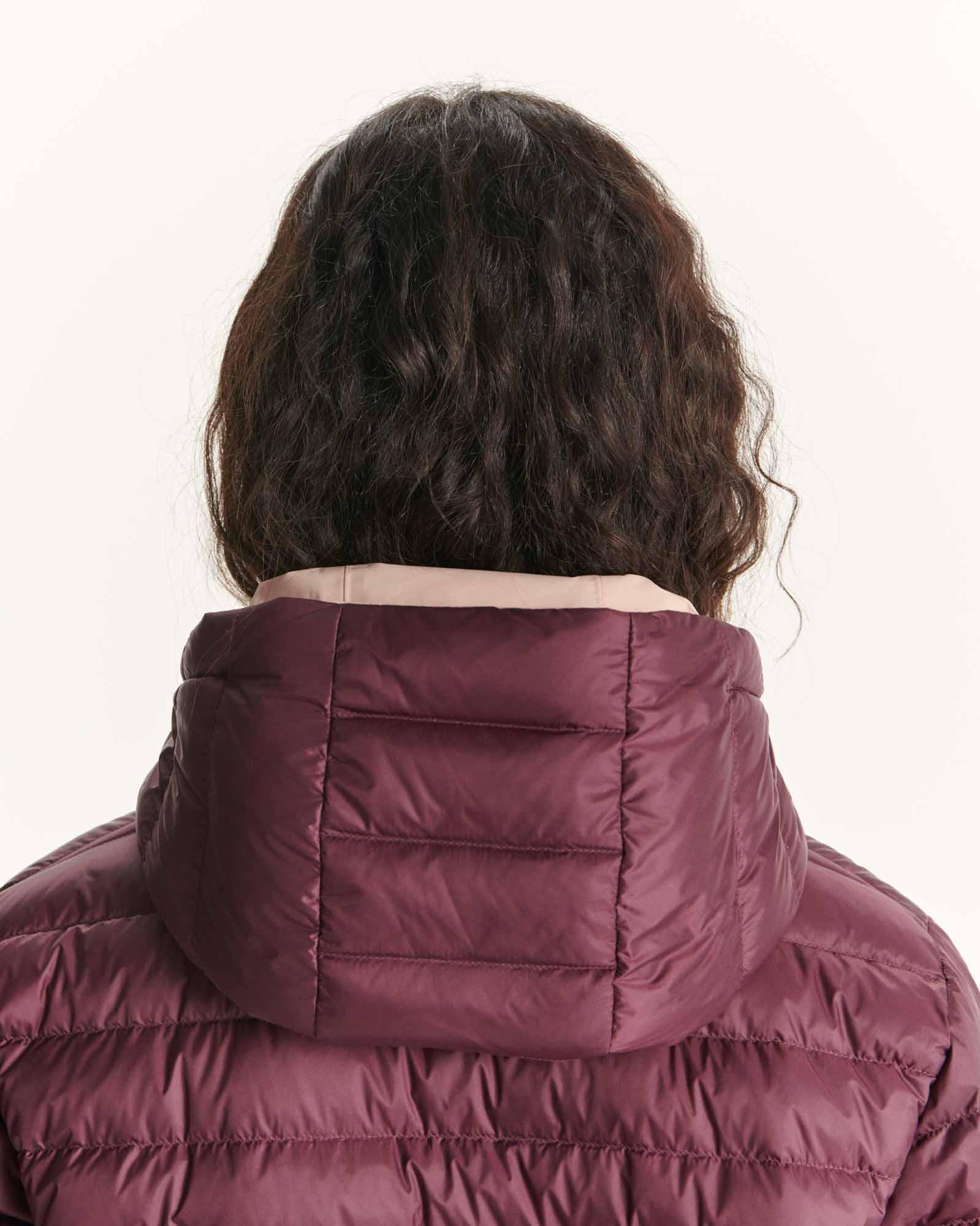 Reversible down jacket Pale pink/Aubergine Vienna