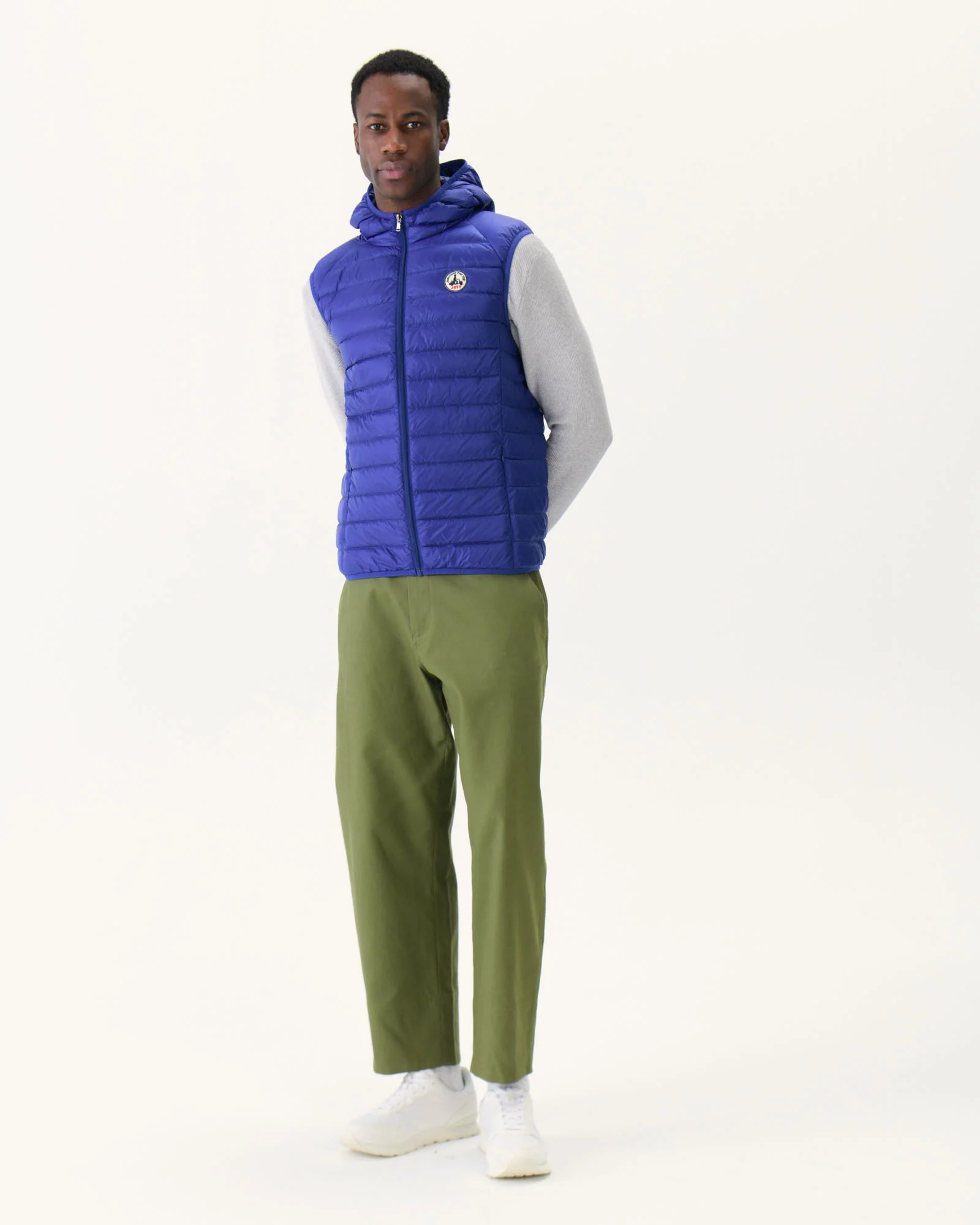 Marine Pat hooded Sleeveless down jacket