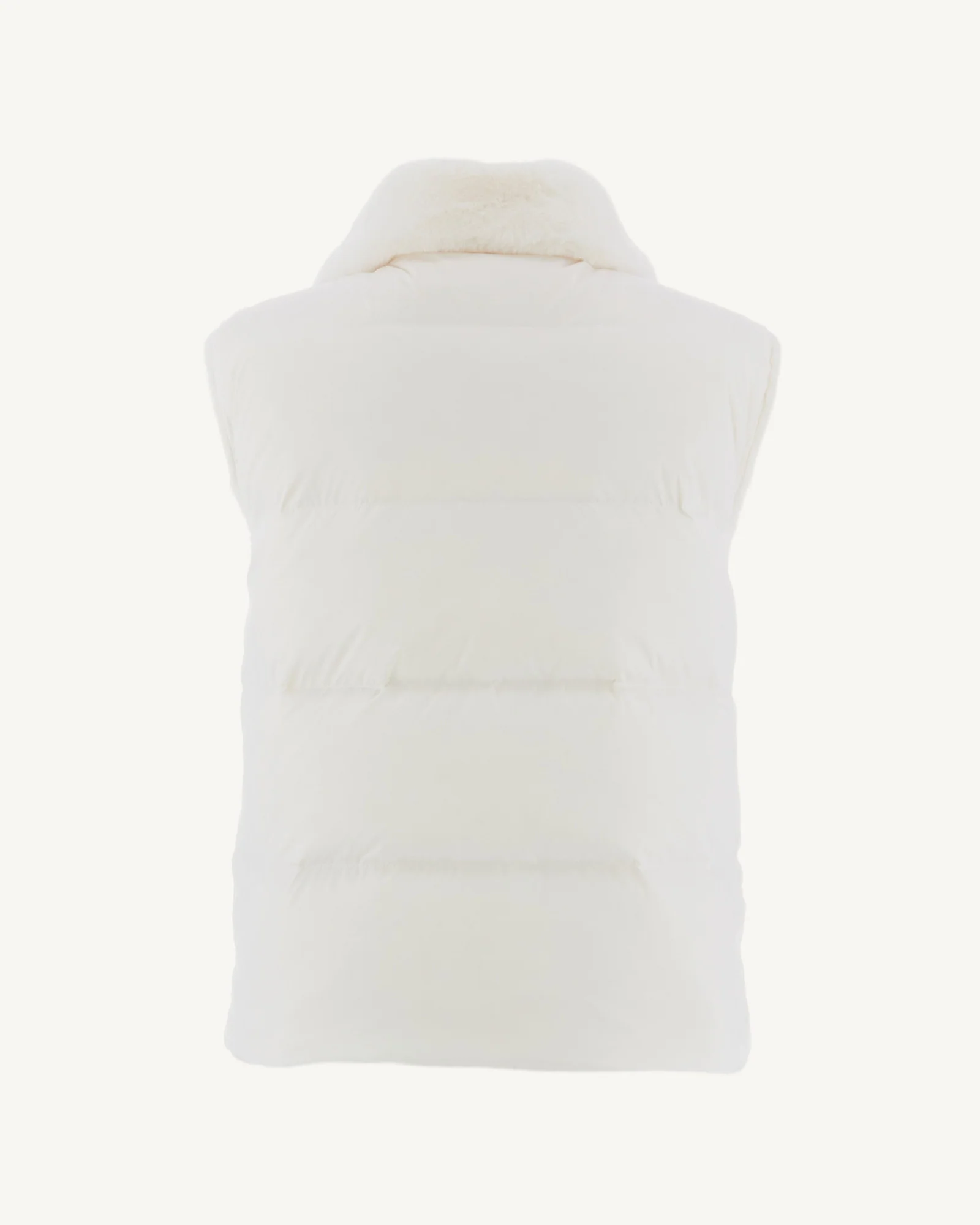 Down jacket with crystals Swarovski®️ sleeveless reversible Grand Froid White Daria