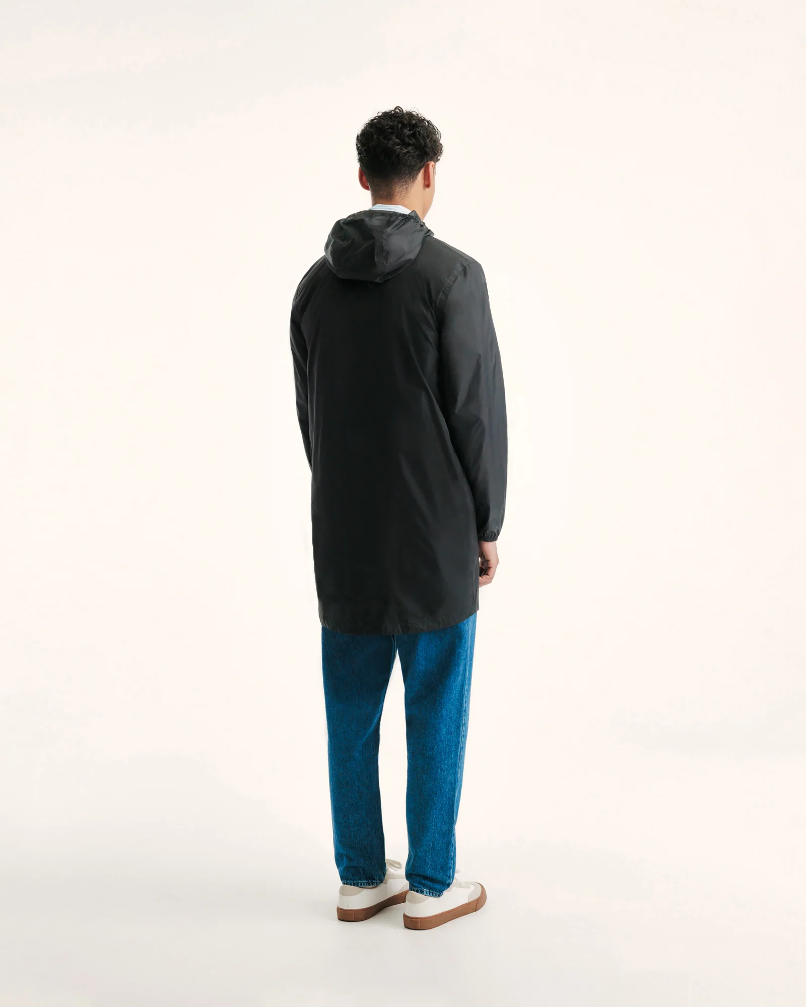 Tangerine Oban packable long hooded raincoat