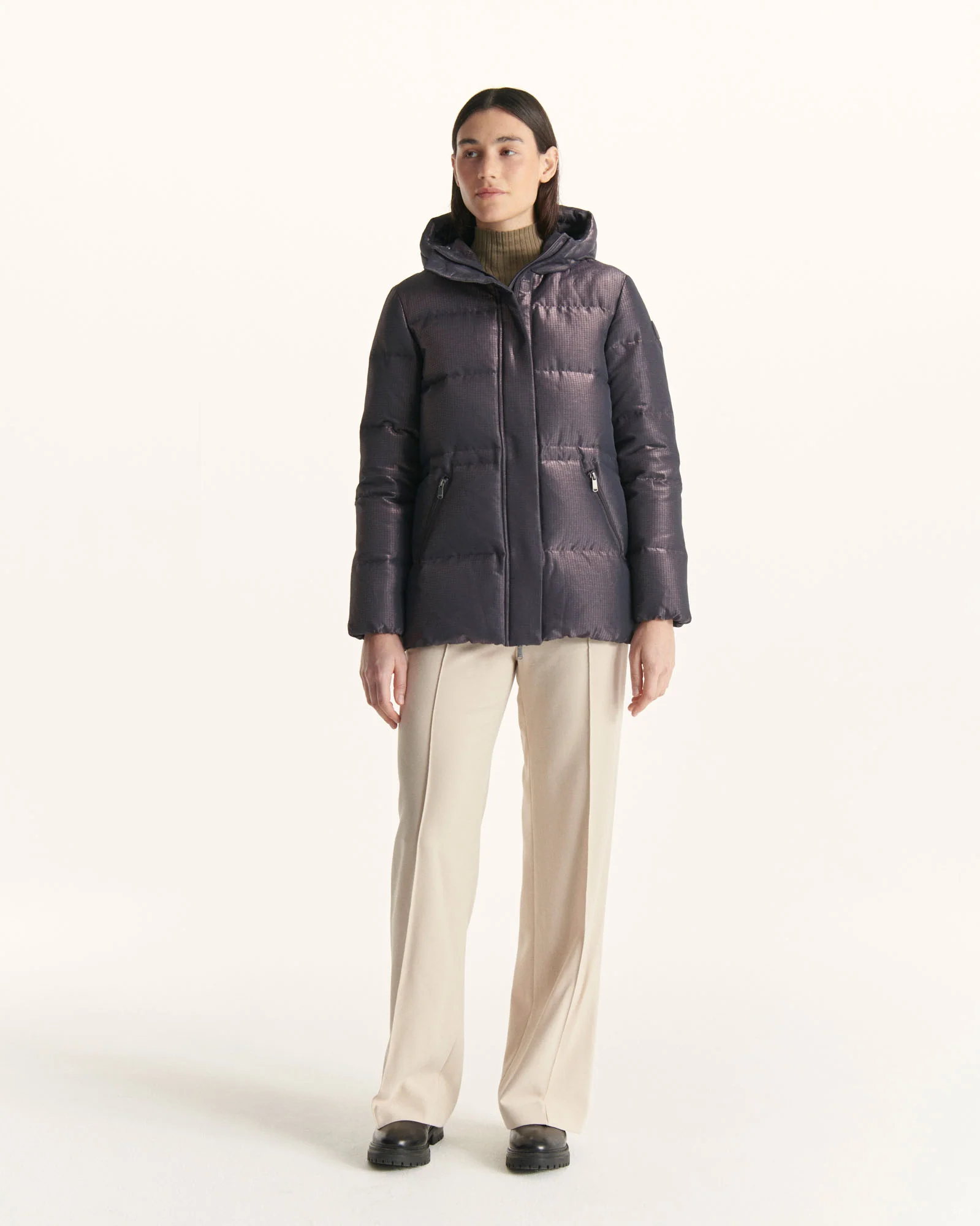 Down jacket Grand Froid Christmas hoodie purple Laponi