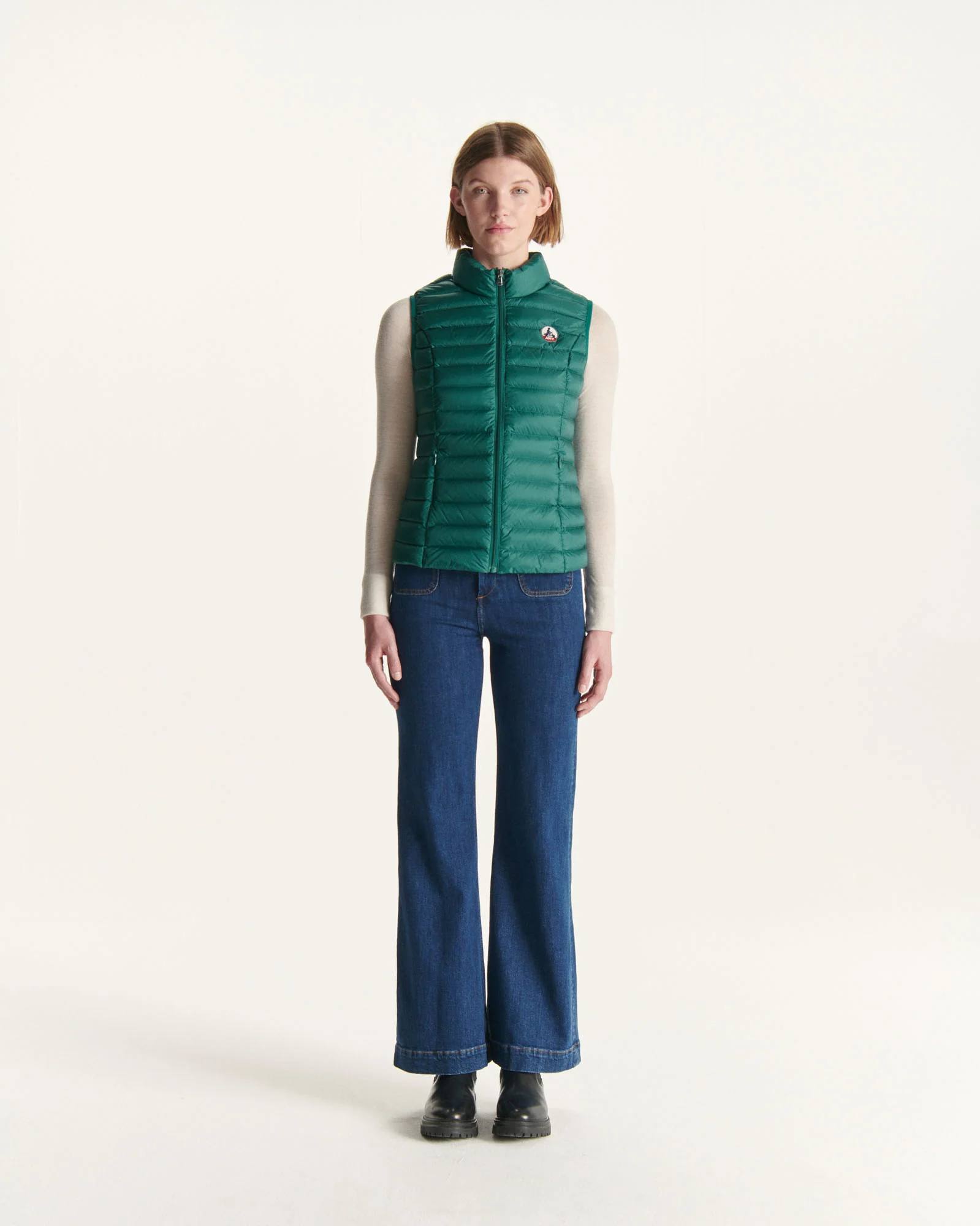 Light Sleeveless down jacket Faded blue Seda