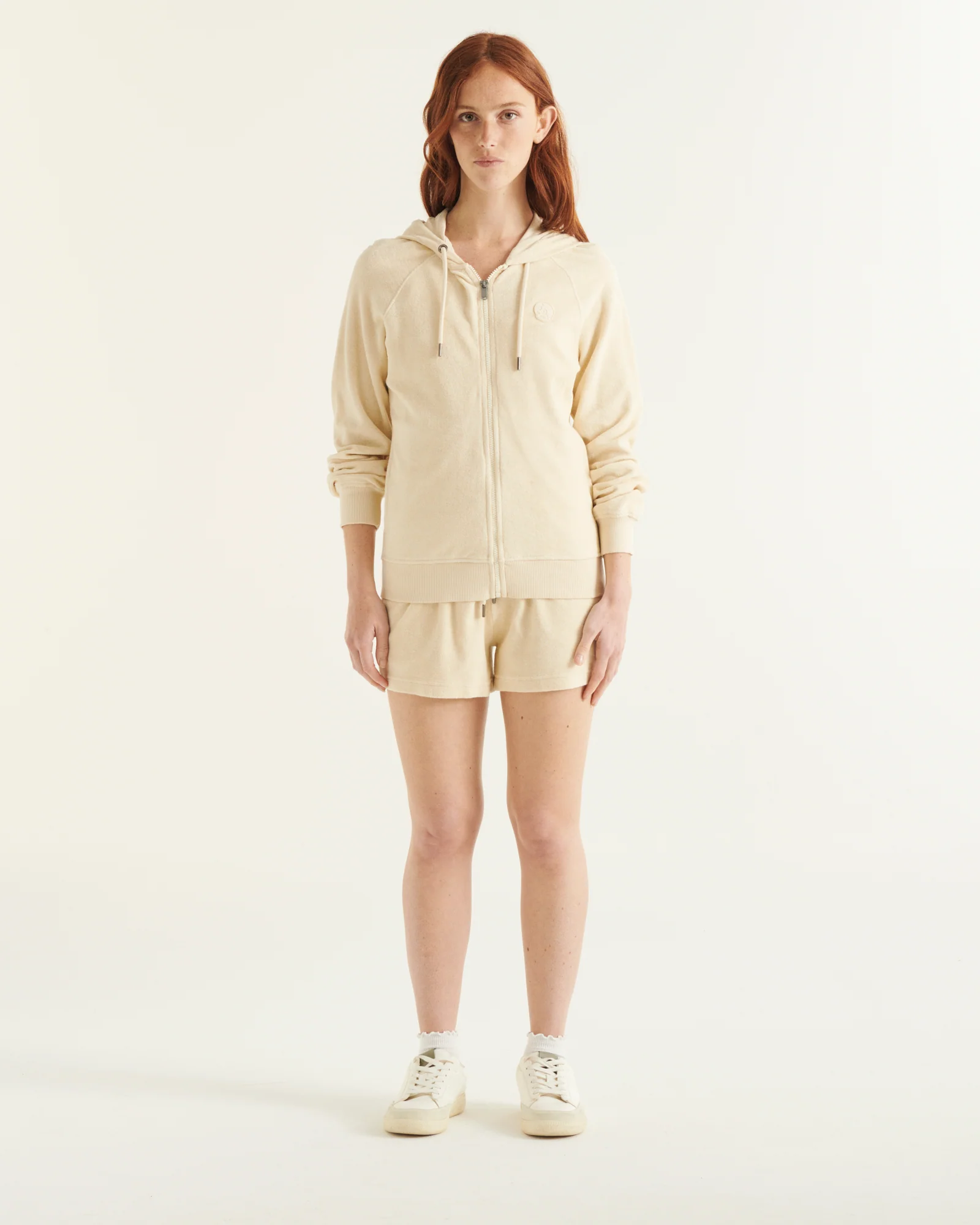 Pale mauve Coral 2.0 terry zip jacket