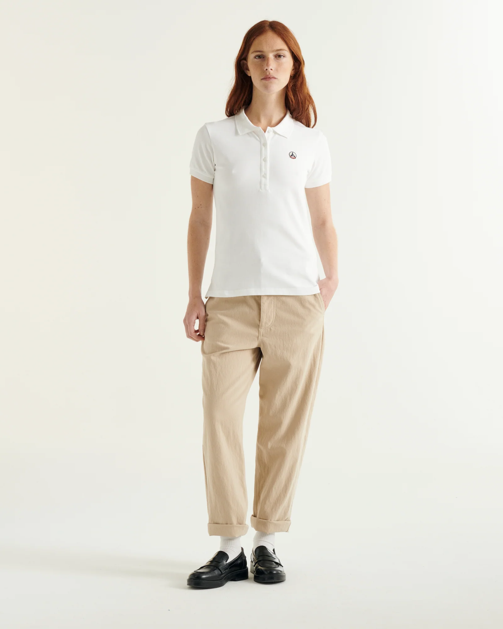 Polo shirt in organic cotton White Franca