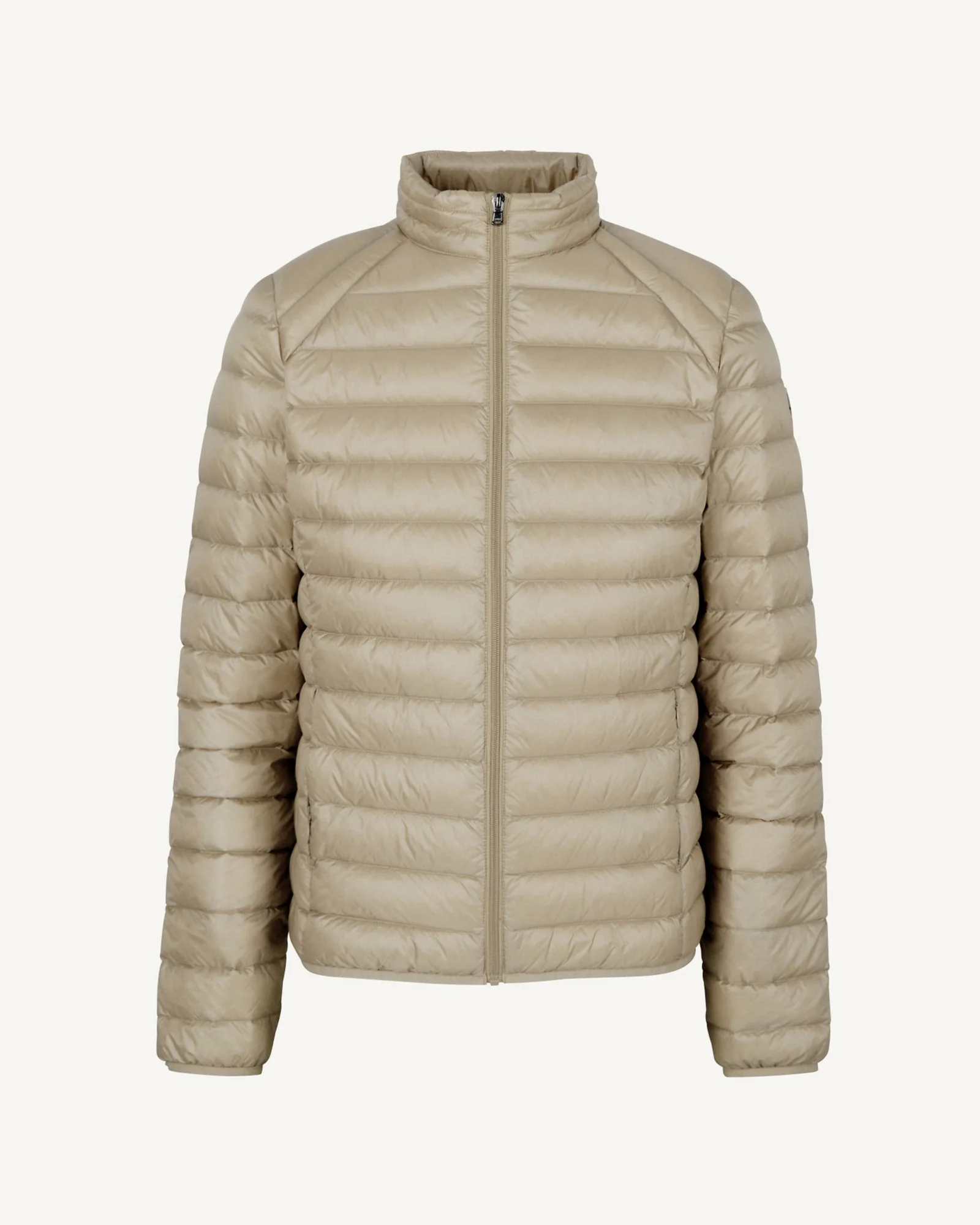Light khaki matte lightweight padded jacket