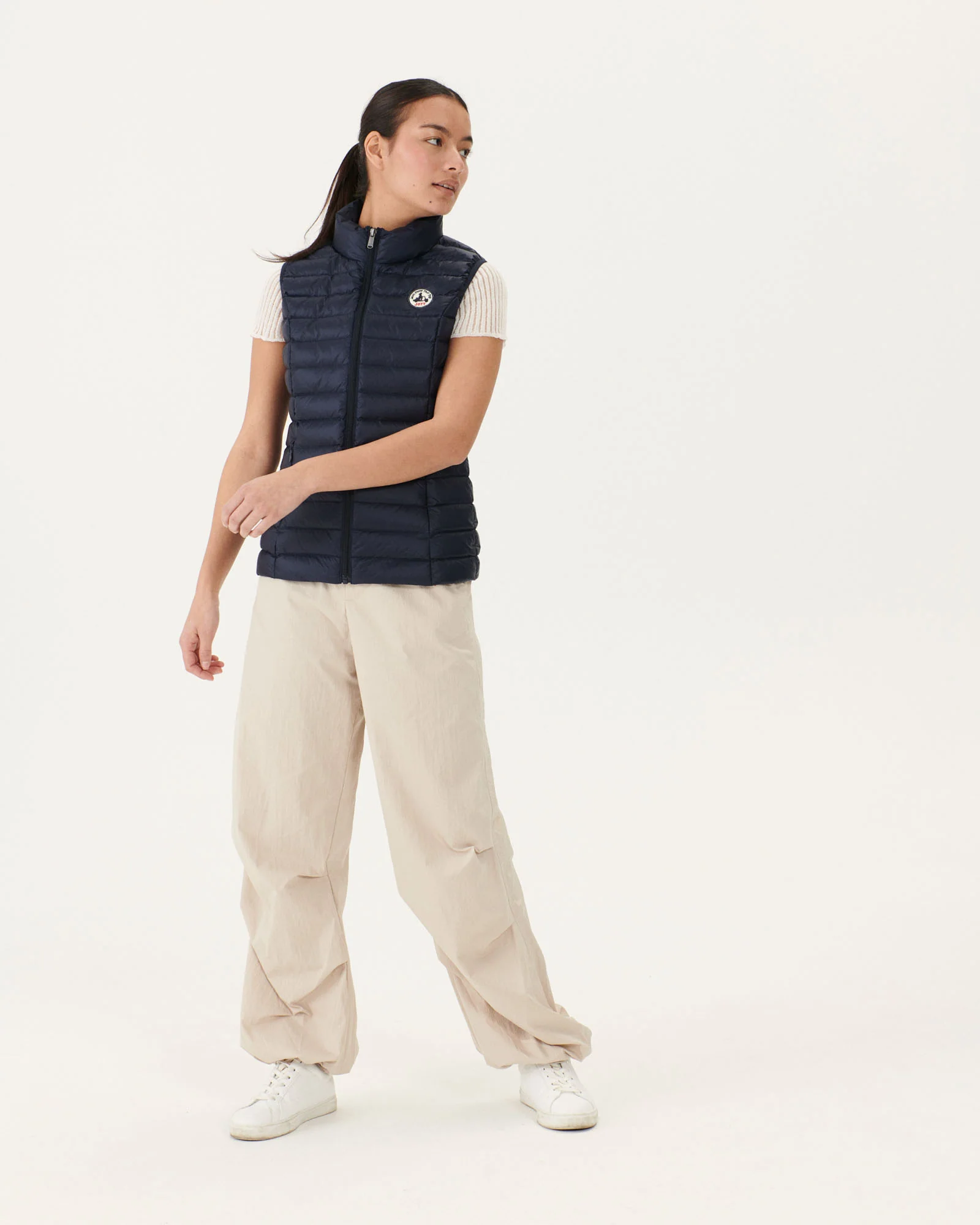 Light Sleeveless down jacket Faded blue Seda