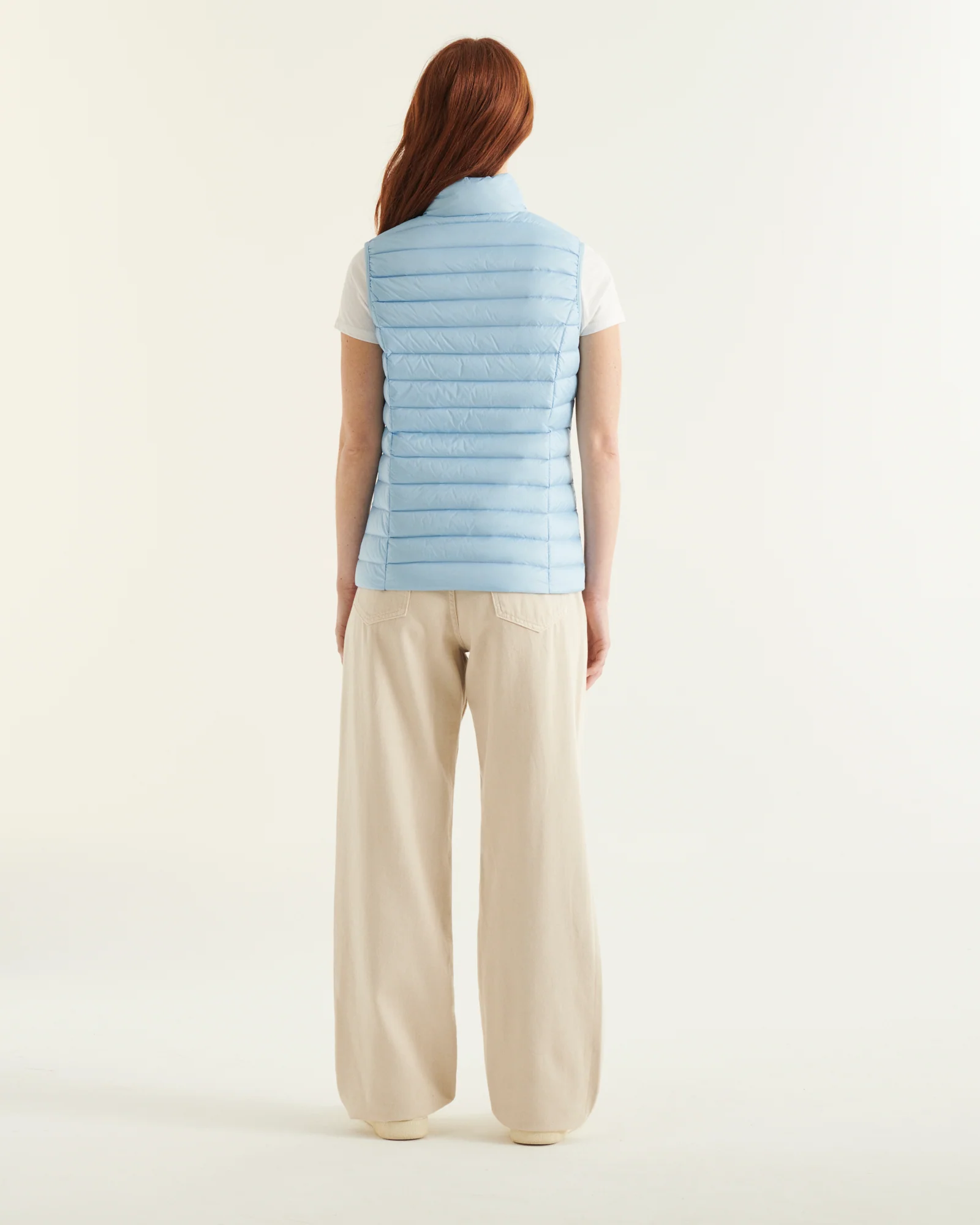 Light Sleeveless down jacket Faded blue Seda