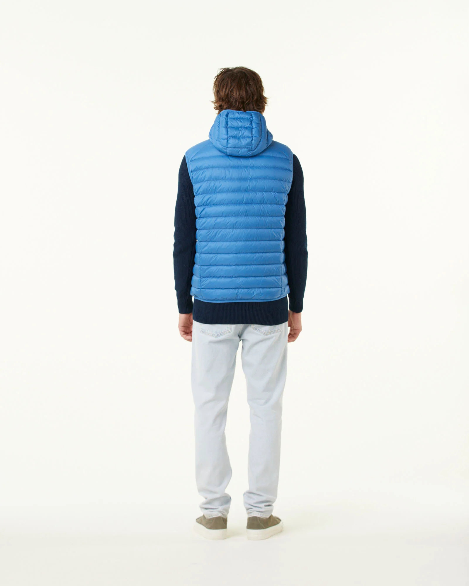 Marine Pat hooded Sleeveless down jacket